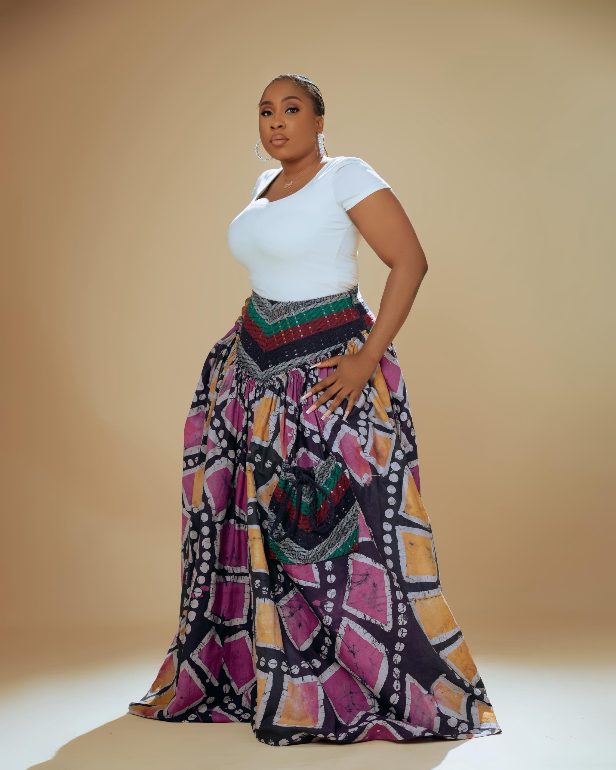 Jana Adire Asooke Skirt
