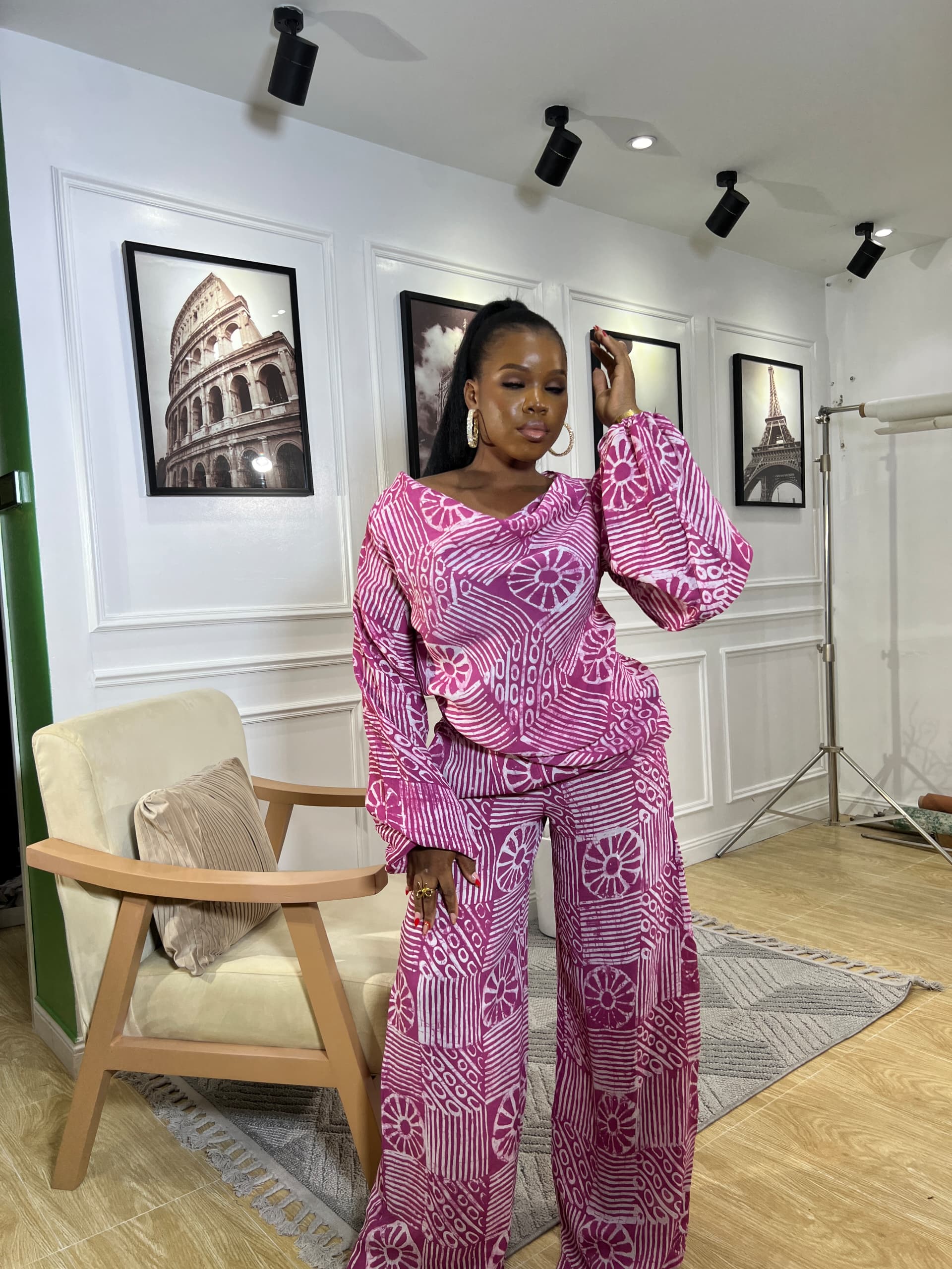 Farah Pant set (Pink)